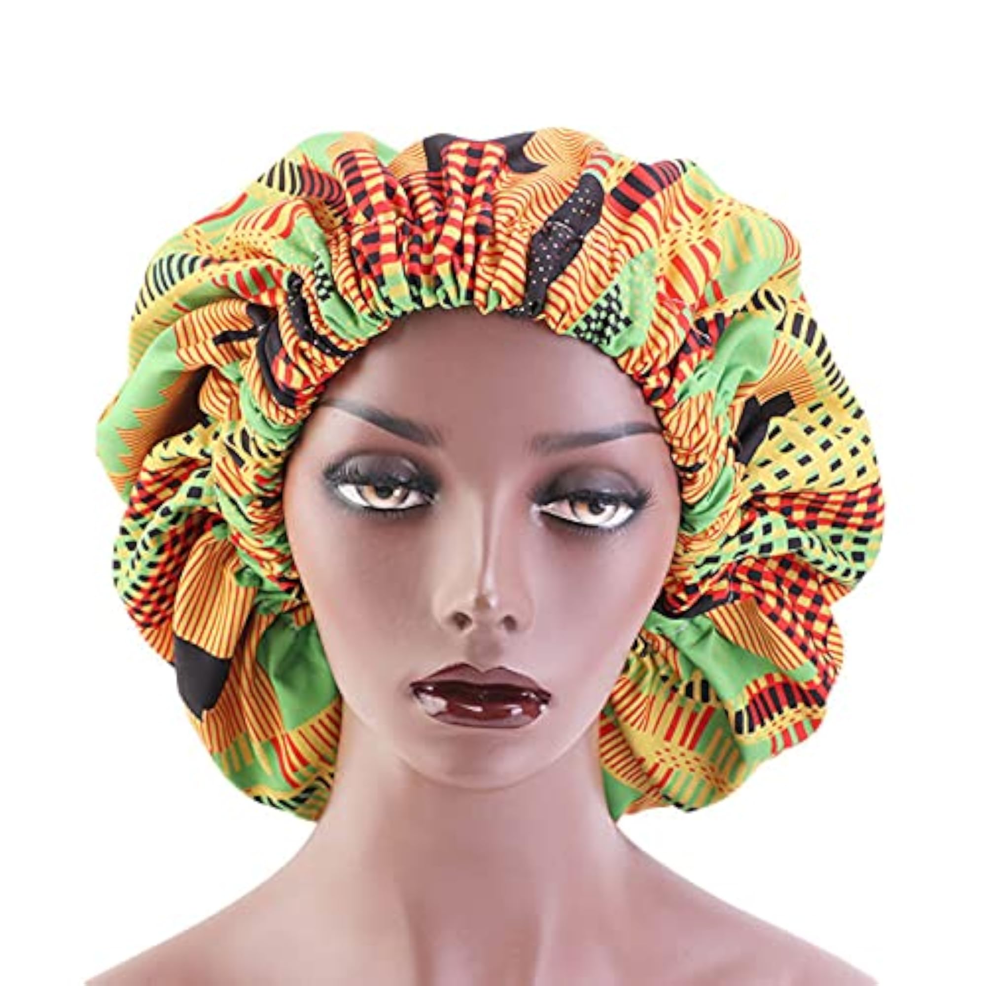 African Pattern Print Fabric Bonnets for Women, Hair Wrap