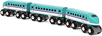 BRIO World 36086 Shinkansen Hayabusa Train - Wooden High-Speed Bullet Train Toy, Trains of the World Series for Kids 3+