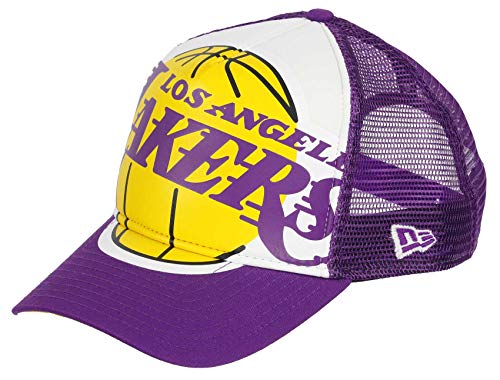 New Era Los Angeles Lakers 9forty A Frame Adjustable Trucker Cap Retro Pack Purple - One-Size