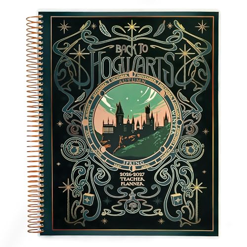 ConQuest Journals 2026-2027 Harry Potter Hogwarts Teacher Planner July-June Academic Organizer Monthly & Weekly Calendars Checklists Contacts & Student Lists 11.25 x 9.5 Officially Licensed