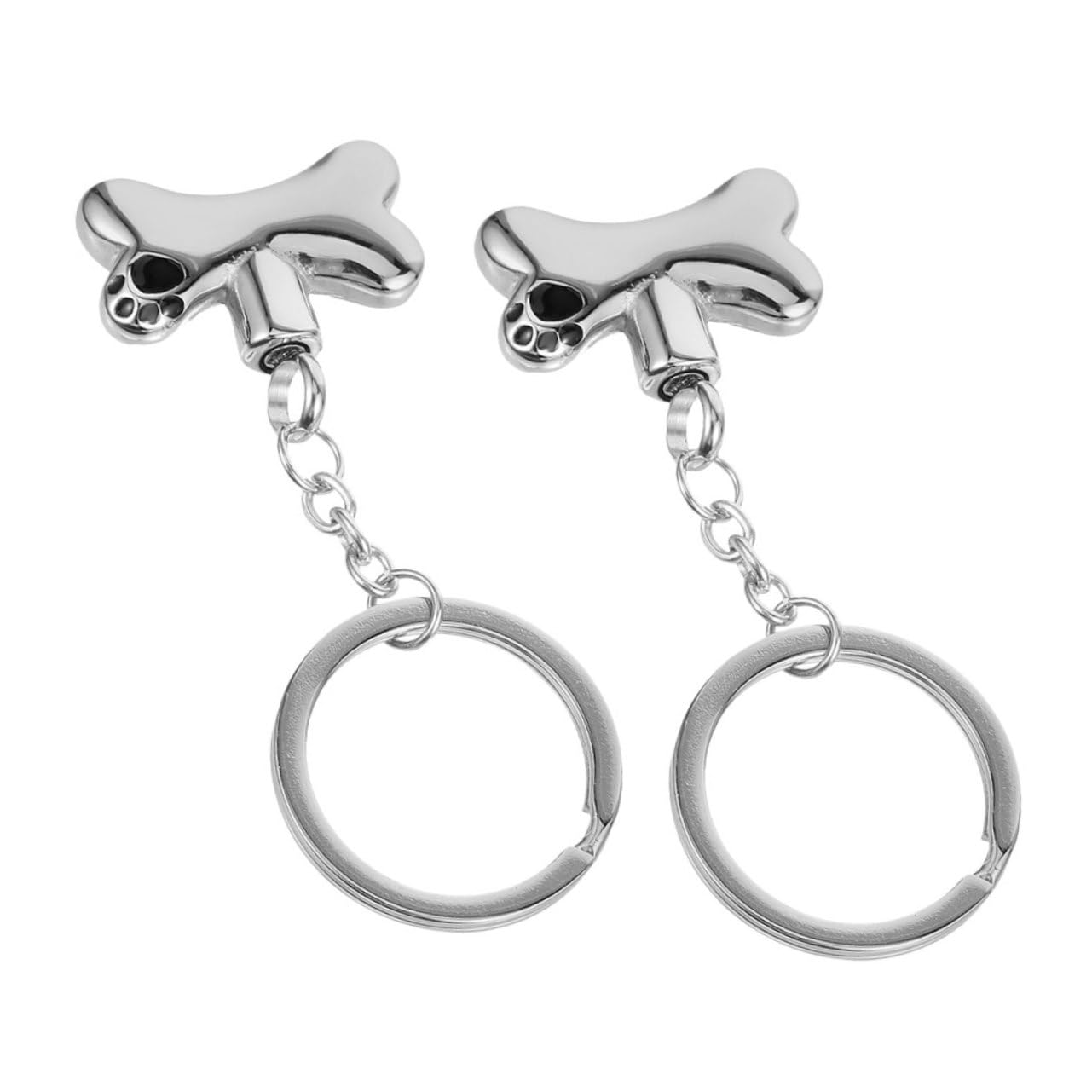 Pendentif souvenir de cendres d'animaux : lot de 2 urnes funéraires de poche en os