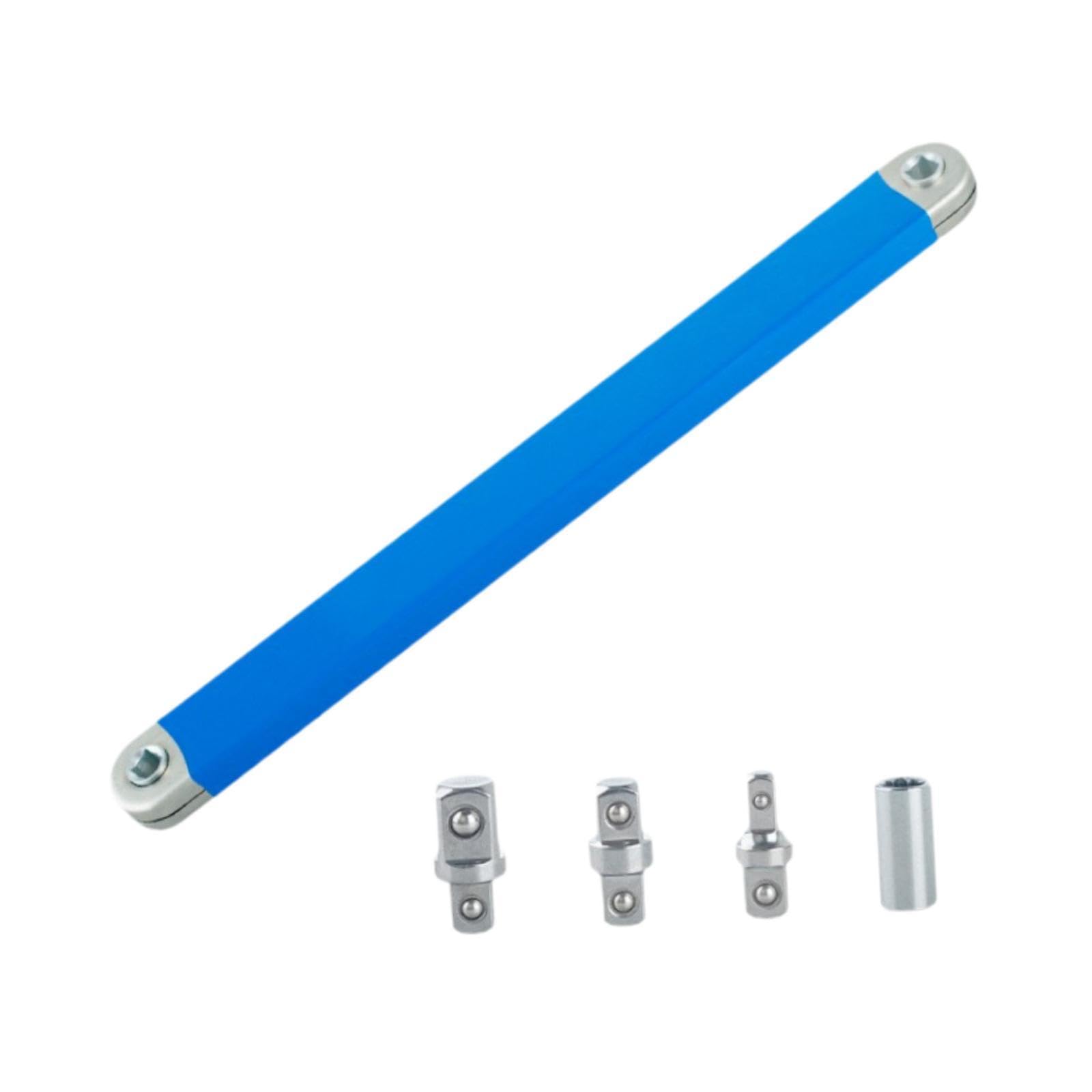 Baoblaze Set Chiave di Prolunga Offset, Prolunga Chiave a Cricchetto Utensile Manuale, Set di Chiavi di Prolunga a Portata Stretta per Aree Difficili da Raggiungere
