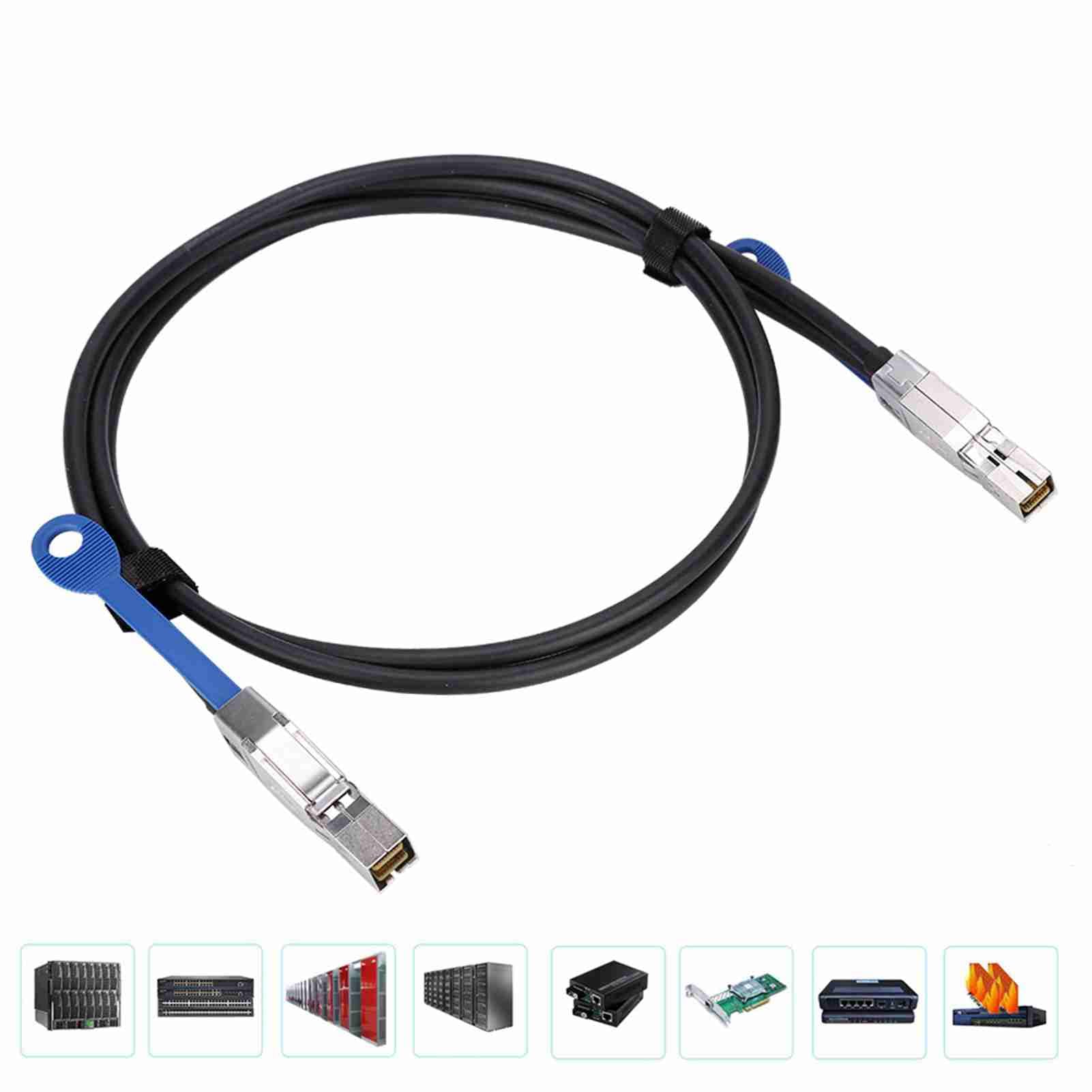 Cable de Conexión de Alta Velocidad MINISAS 4X para Computación en la Nube, Transmisión de 12 Gbps, 1 M de Longitud