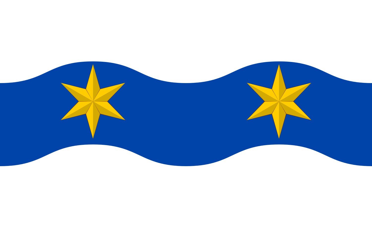 Drapeau Obora okres Louny grand format pour pavoiser les bâtiments publics sans usure