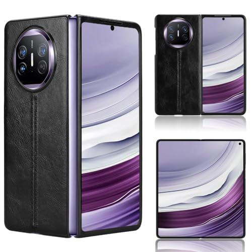 Étui pour Huawei Mate X5 noir en cuir PU ultra fin et antichoc