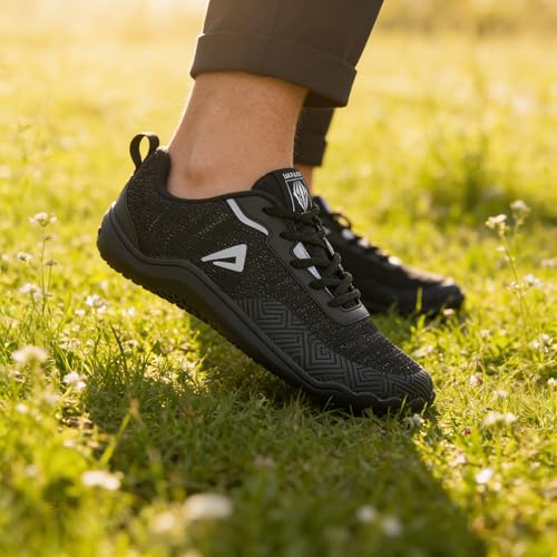 Image of Impakto Barefoot Grounding Shoes for Men | Lightweight & Superior Grip | Running & Training Shoes with Wide Toe | Non-Marking Sole for Court Games | Anti-Slip Grip, Everyday Wear for Gym