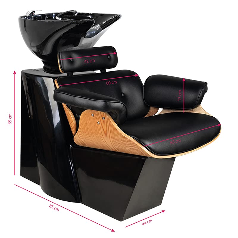 ACTIVESHOP Friseurwaschsessel Friseursessel Friseur Waschanlage Friseursalon Florenze schwarz