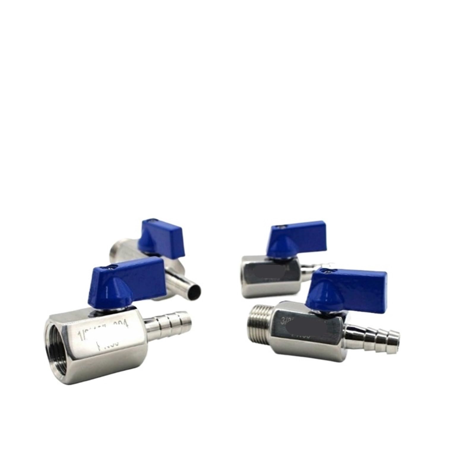 Mini robinet à sphère 12 MALE_8MM en inox 304 pour tuyau fileté