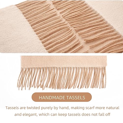 HOTDAY Cashmere Scarf - Winter Warmer With Double-sided Solid Color, Water Wave Pattern2