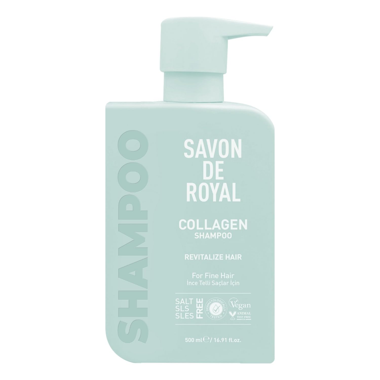 Savon de Royal Miracle Şampuan 500 ml | Ince Telli Saçlar | Canlandırıcı Etkili | Kolajen | Tuz Içermez