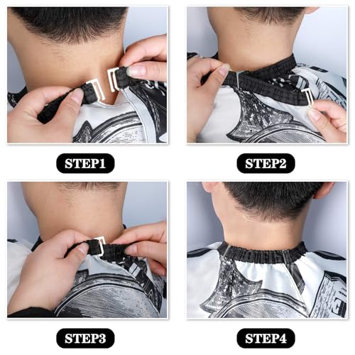 Image of FEBSNOW Barber Cape Professional Hair Cutting Cape with Neck Duster Brush