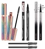 Silk Fiber Mascara for Longer, Voluminous Eyelashes,Natural Waterproof Smudge-Proof, With Eyelash...