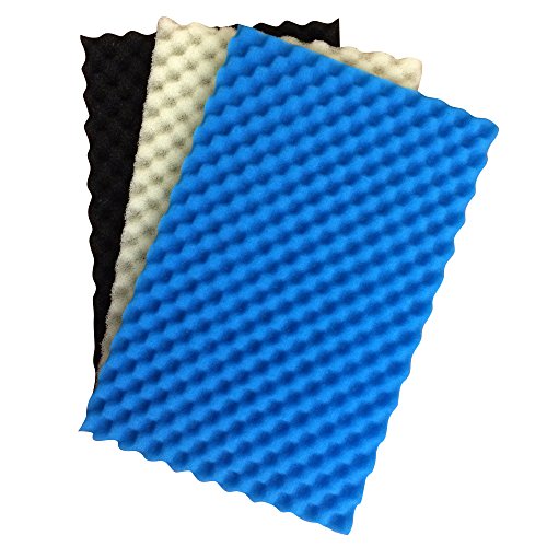 Finest-Filters Pond Foam Filter Media Pack (Set of 3) 17 x 11 Coarse Medium and Fine.