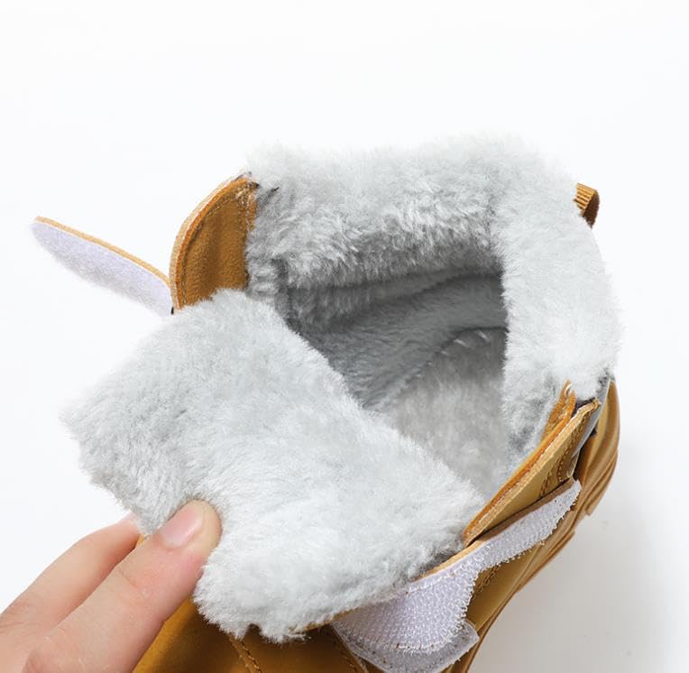 boys/girls Snow Boots Waterproof Shoes Winter Warm Fur Lined Non Slip Walking Fashion Hiking Boot3