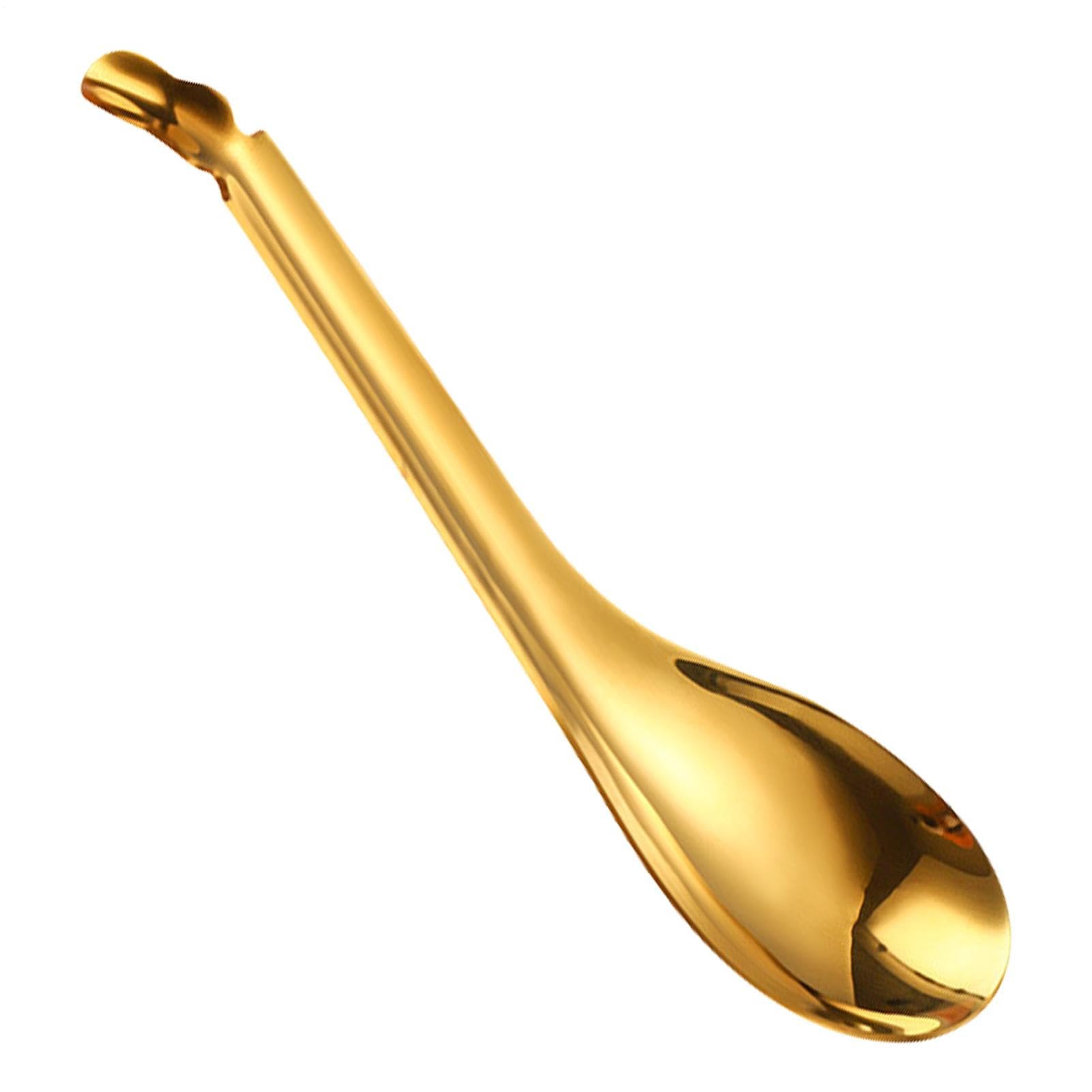 Small Slotted Spoon - Mini Kitchen Spoon Stainless Kitchen Utensil | Compact Effort Spoon Tool, Design with Easy Grip Handle for Draining Vegetale