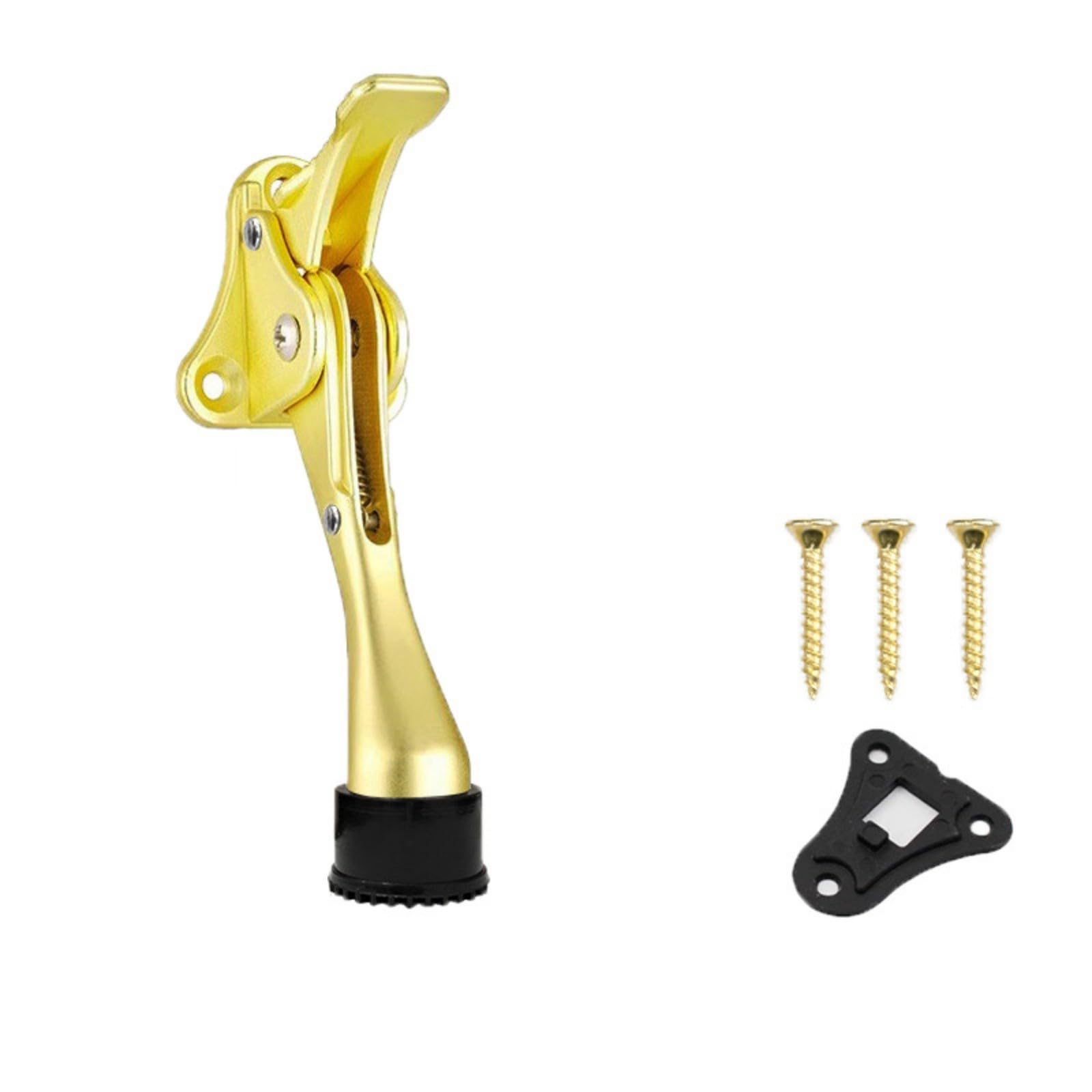 Whoasyst Gold Sturdy Metal Alloy Horseshoe Door Holder Prevents Damage And For Home Spaces Stylish Metal Door Stopper