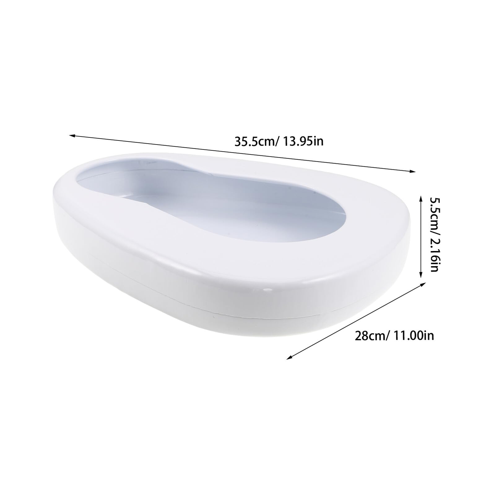 TOYANDONA Padella per Letto in Ferro Ergonomica Leggera e Facile da Pulire, Padella Portatile per Anziani e Pazienti Allettati in Casa e Assistenza