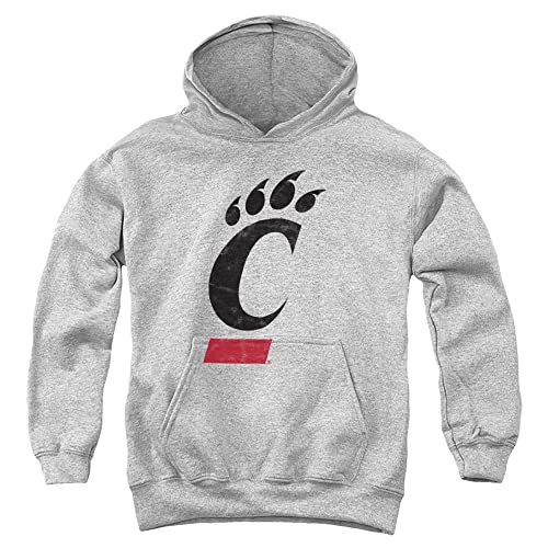 LOGOVISION University of Cincinnati Official Distressed Primary Logo Youth Kids Pull-Over Hoodie Sweatshirt