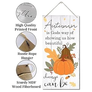 Fall Decoration, Hanging Wood Sign Home Decorative, Plaque of Autumn Saying, Beautiful Fall Decor, Home Wall Decor, Thanksgiving Decor, Autumn is Gods Way of Showing Us How Beautiful Change Can Be Fall Decoration Hanging Wood Sign Home Decorative Plaque of Autumn Saying Beautiful Fall Decor Home Wall Decor Thanksgiving Decor Autumn is Gods Way of Showing Us How Beautiful Change Can Be