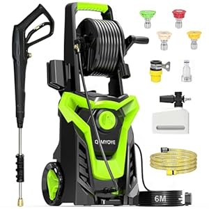 Pressure Washers, 2000W 160Bar High-Pressure 540L/H Flow Rate Jet Washers/Pressure Washers with Adjustable Nozzle & 8m Hose, Electric Power Pressure Washer for Cleaning Cars, Driveways, Patios, Fences