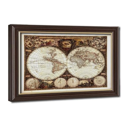 Carte du monde de 1660 pour sublimer la décoration murale de votre bureau