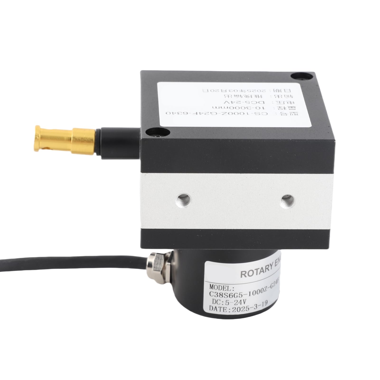 Codador de Cable de Dibujo 38 Mm para una Medición Lineal Precisa en Cilindros y Máquinas Prueba | Codificador Cable Incremental DC 8-24V