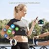 Smart Watch for Android Phones and iOS, Fitness Tracker with All-Day Heart Rate Monitor, Sleep Tracker, Message Call…