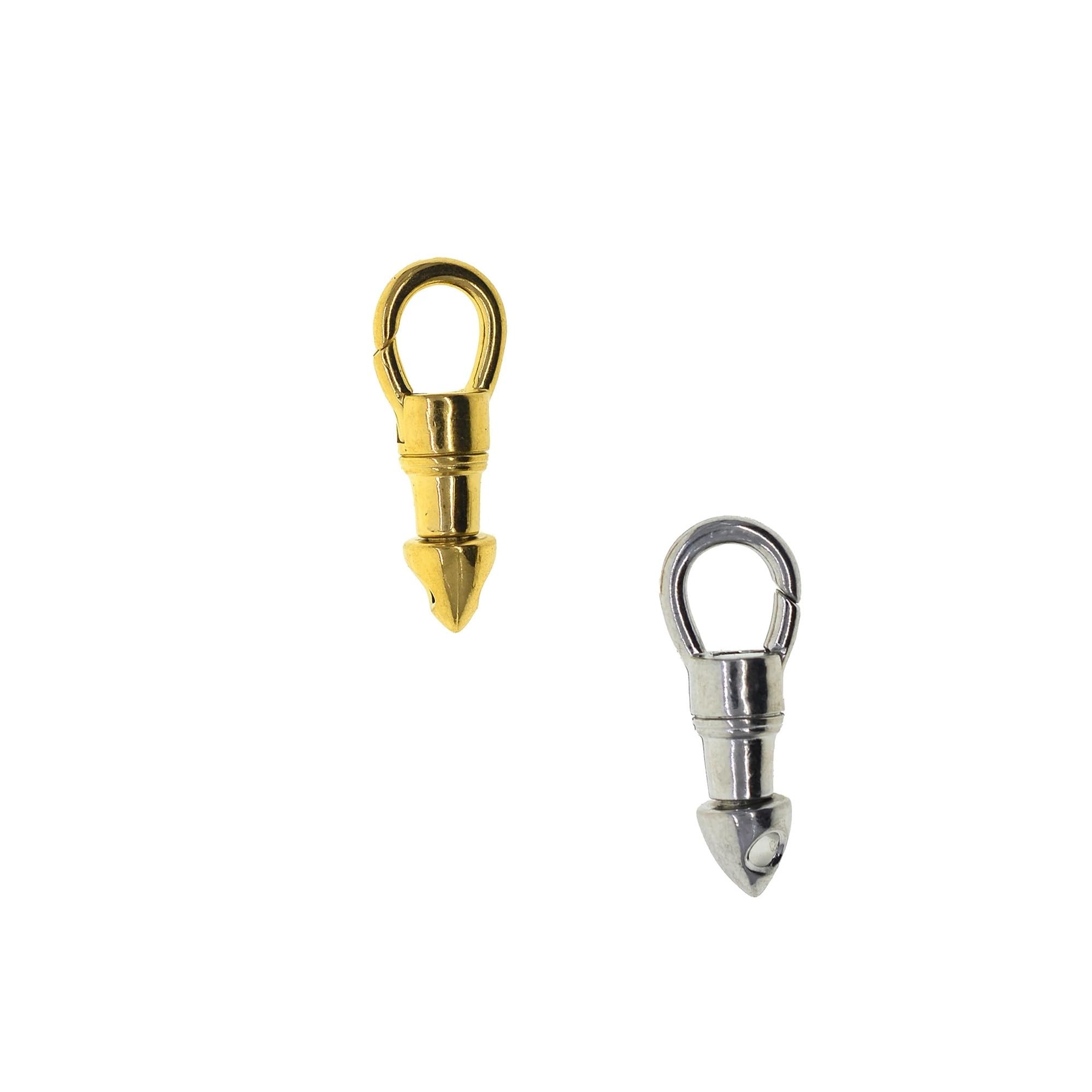 Metalowe zapięcie homarowe 8 sztuk 24mm Korea mini małe stałe 304 zegarek kieszonkowy ze stali nierdzewnej typu Bullet obrotowy klip pring karabińczyk zapięcie klamrowe pozłacana(Mixed color)