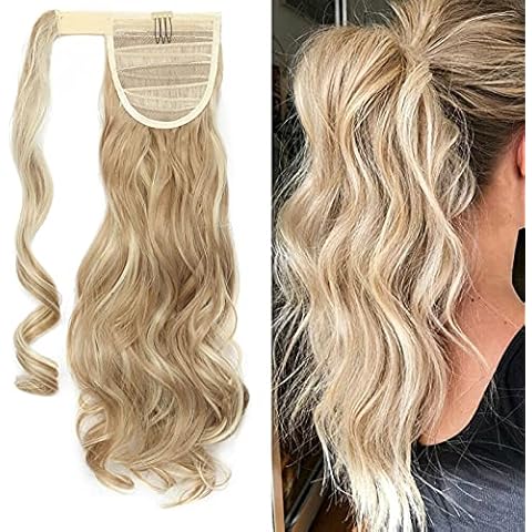 S-noilite 17" Curly Ponytail Hair Extension Cover