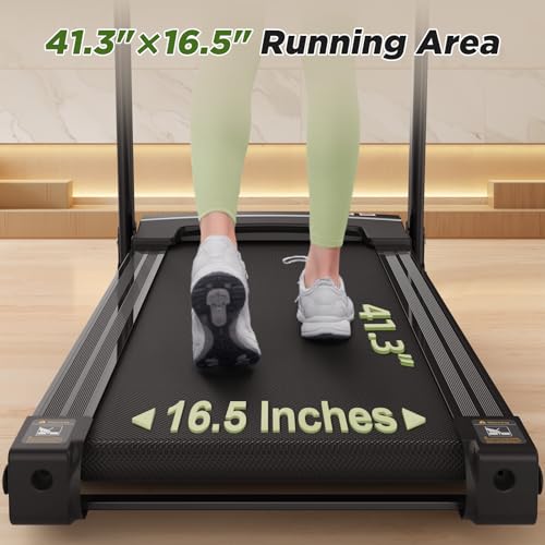 Image of FYC Folding Treadmill for Home with Incline 330lb Weight Capacity 3.5HP Portable Electric Treadmill with Bluetooth, 12 Preset Programs Exercise Running Machine Easy Assembly