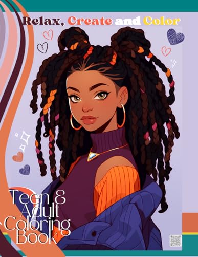 Cool Coloring Book for Teens: Paperback (8.5x11) Enjoy 25 Coloring Pages of Black Teen Girls and...