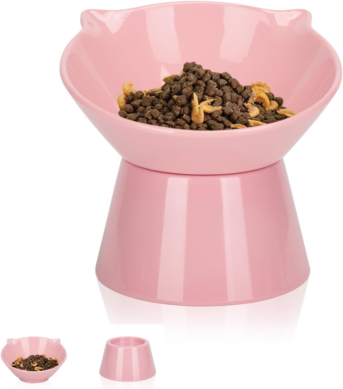 UPSKY Raised Cat Food Water Bowl Elevated Cat Bowl with