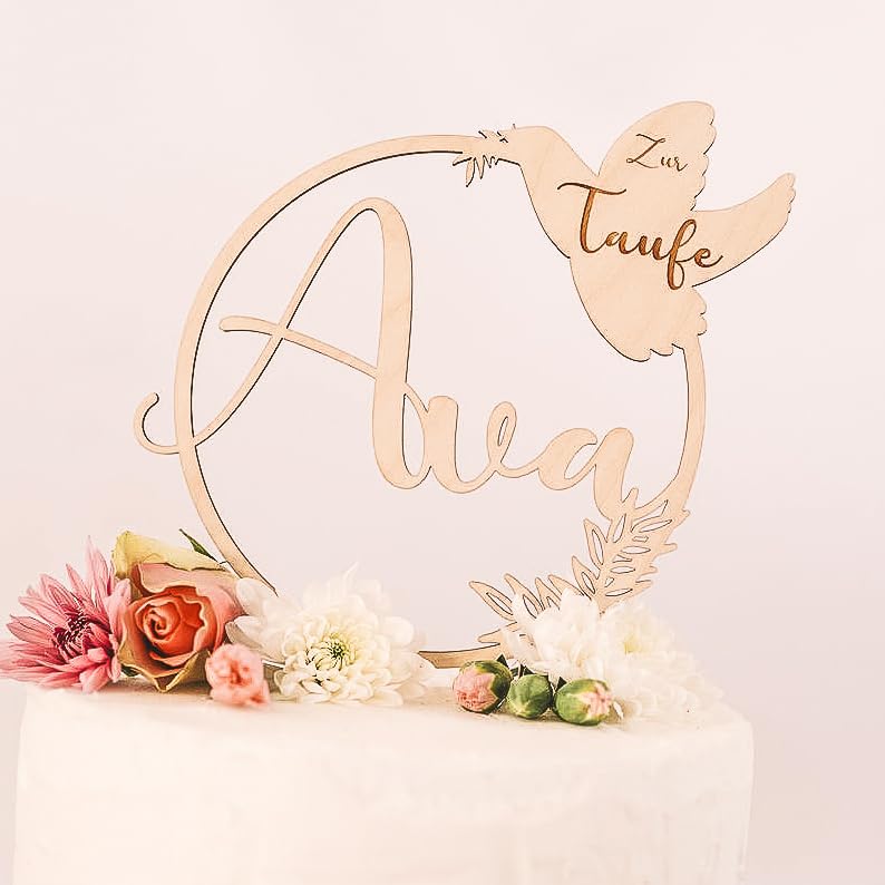Cake Topper Taufe I Kommunion I Konfirmation I Glaube I Kuchentopper I...