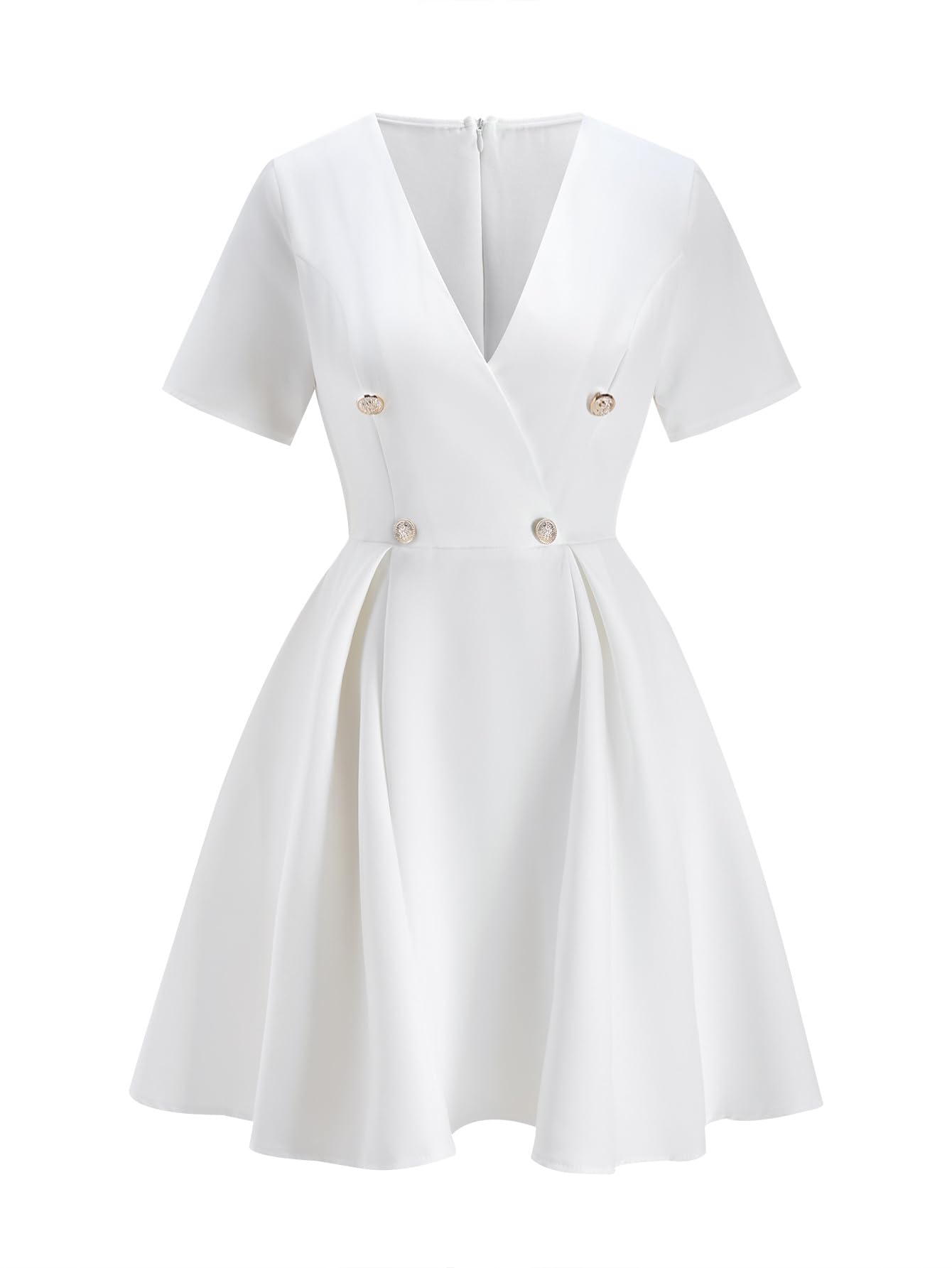 Womens Wrap V Neck Blazer Dress Elegant Double Breasted A Line Mini Work Office Dresses