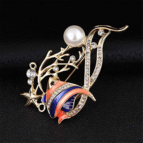Image of YAZILIND Cute Brooch Men Women Breastpin Fashion Animal brooches pin Rhinestones Clothing Accessories Birthday Corsage Jewelry