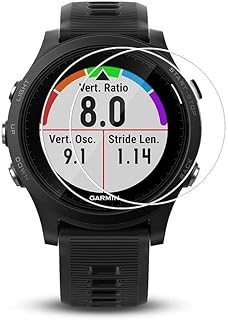 (2 Pack) Garmin Forerunner 935 Screen Protector,Full Coverage 9H Hardness Tempered Glass Screen Protector for Garmin Forerunner 935 Smart Watch with Anti-fingerprint Bubble-Free Crystal Clear