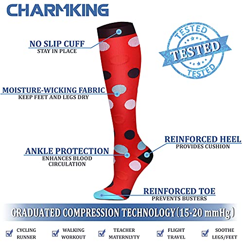Image of Compression Socks (7 Pairs), 15-20 mmhg is BEST Graduated Athletic & Medical for Men & Women, Running, Flight, Travel, Nurses, Pregnant - Boost Performance, Blood Circulation