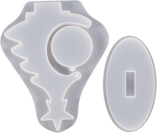 Miniatura 3 de Moldes de silicona para marco de fotos de árbol de Navidad, con soporte, moldes de resina epoxi de cristal para decoración de escritorio, decoración