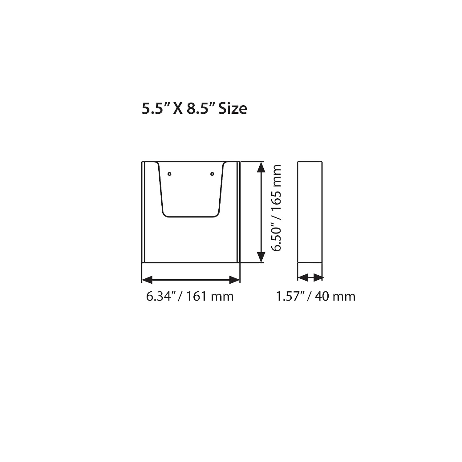 M&T Displays Clear Acrylic Wall Mount Brochure Holder 5.5x8.5 Inch 1 Tier 1 Pockets Desktop or Wall Mounting Literature Rack Pamphlet Leaflet Flyer Card Display Stand Desk... - Image 7