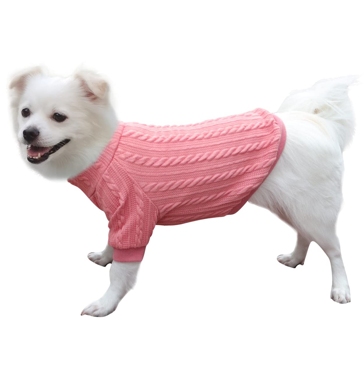 HuaLiSiJi Jersey Perro Pequeño Ropa Chihuahua Invierno Ropa Perro Pequeño,Suave Cómodo y Cálido, Adecuado para Perros Pequeños,Medianos (Small,Rosa)