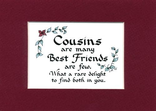 McDarlins Calligraphy Cousins Family Sibling Saying Home Decor Wall Sign