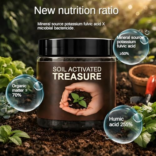 Image of Soil Activator for Plants, Organic Soil Enhancer Powder for Root Growth & Nutrient Absorption, Garden Soil Booster for Indoor & Outdoor Plants 100g (3)