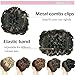REOU Short Mess Curly Dish Bun Hair Extension Scrunchy Bun Chignon Buns Ponytail Hair Pieces for Women Easy Stretch Hair Combs Clip in Ponytail Extension (12#LBR)