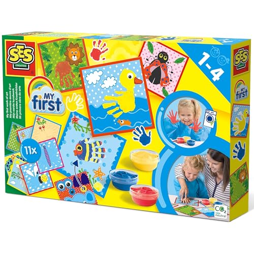 SES Creative - 14419 - Ma première œuvre d’Art, 1 an to 5 ans, Taille unique, Bleu/rouge/jaune