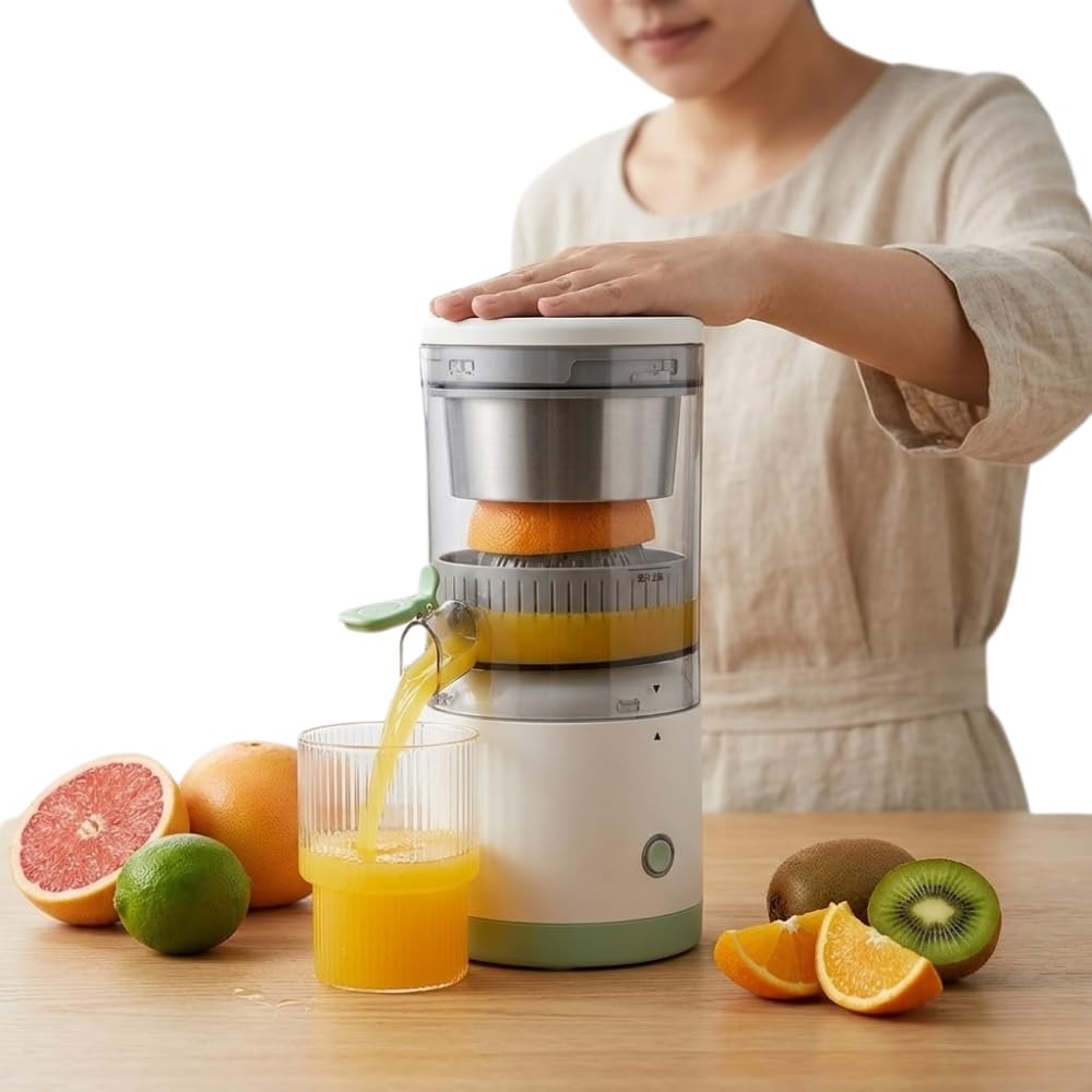 Drumstone(𝟏𝟓 𝐘𝐄𝐀𝐑𝐒 𝐖𝐀𝐑𝐑𝐀𝐍𝐓𝐘) Multifunctional Electric Juicer Orange Squeezer Citrus Press for Lemons, Portable USB Charging Electric Juicer-image-26