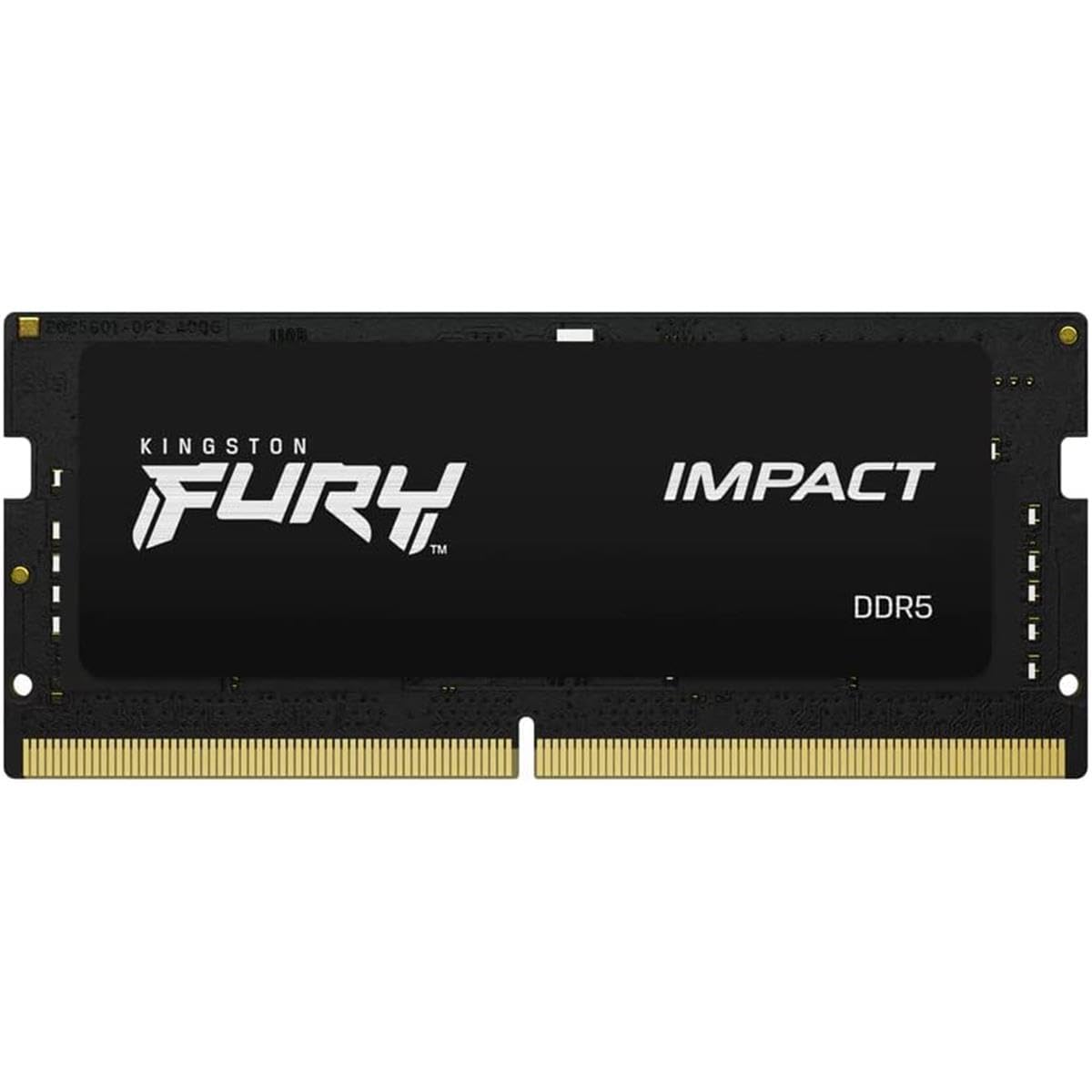 Kingston FURY Impact 32Go (2x16Go) 4800MT,s DDR5 CL38 SODIMM Mémoire d’ordinateur Portable de Gamer Kit de 2 - KF548S38IBK2-32