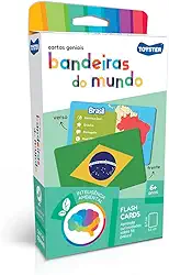 Toyster - Cartas Geniais Bandeiras do Mundo - Jogo da Memória 56 Cartas - 6 Anos - Inteligência Ambiental