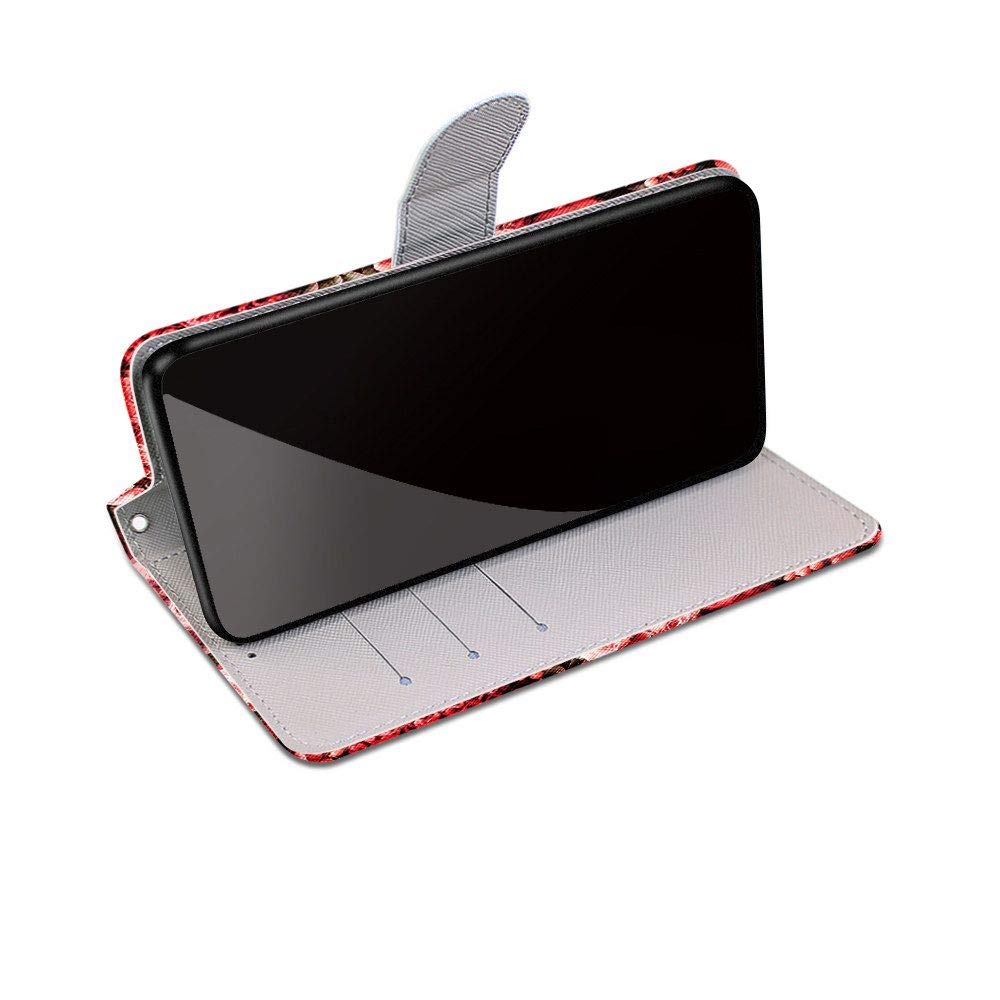 Saturcase Custodia A Portafoglio In PU Con Magnete Per Oppo A15 / A15S – Copertina Con Slot Per Carte E Supporto Per Video, Colore DK-4 - 4