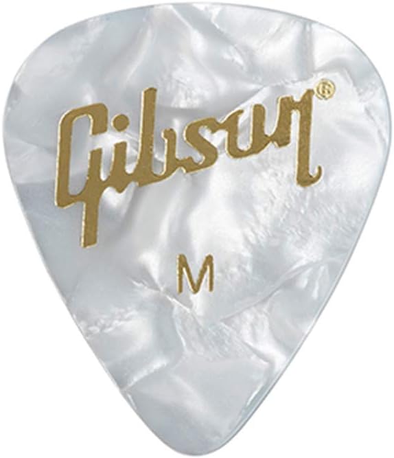 Gibson White Pearl Picks, Medium