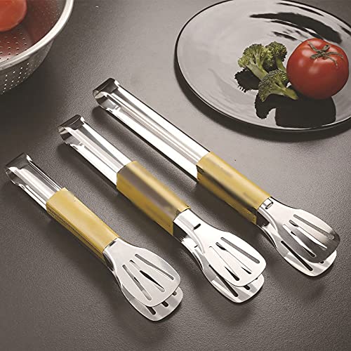 Pinzas de cocina, Pinzas for barbacoa Cook de acero inoxidable plateado 12/7 pulgadas(7 in)